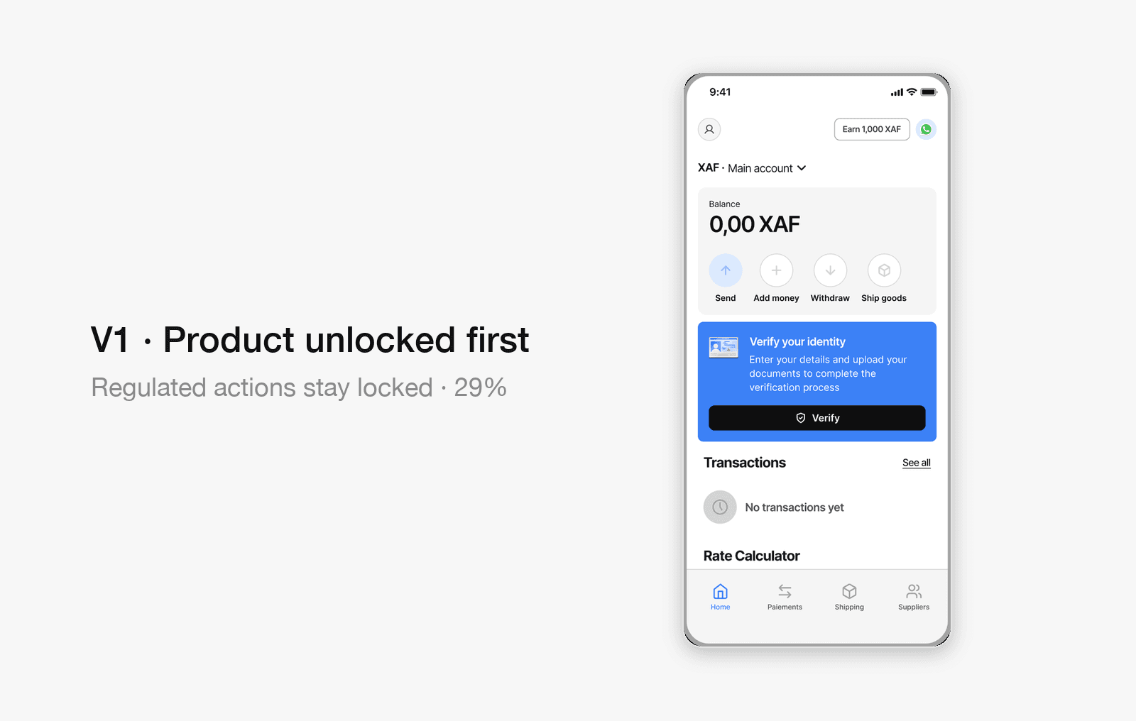 V1, product unlocked first